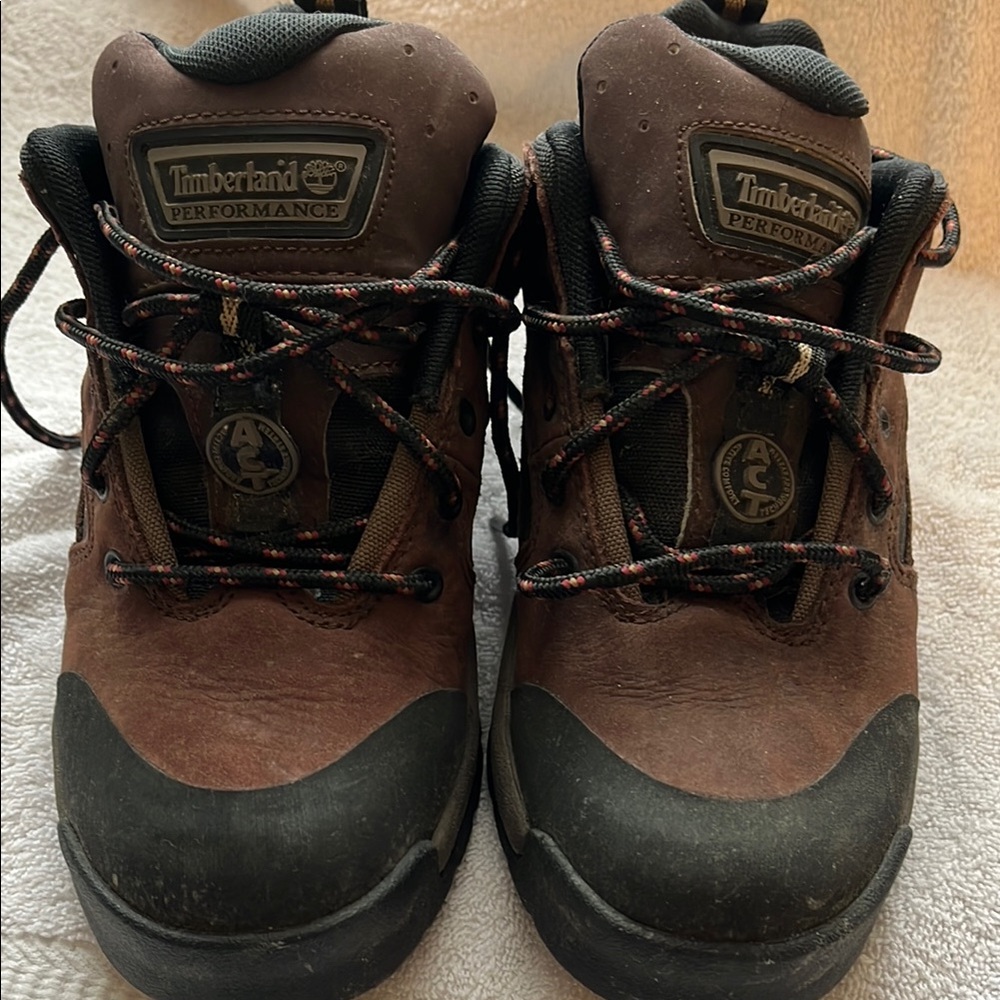 Timberland Brown and Black Combat Boots Rugged Design